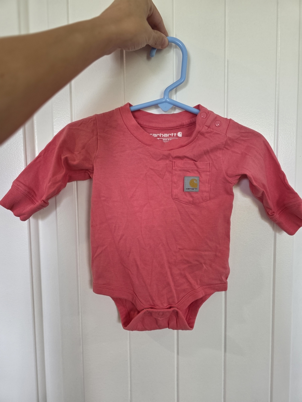 Carhartt Pink Long-Sleeve Baby One-Piece